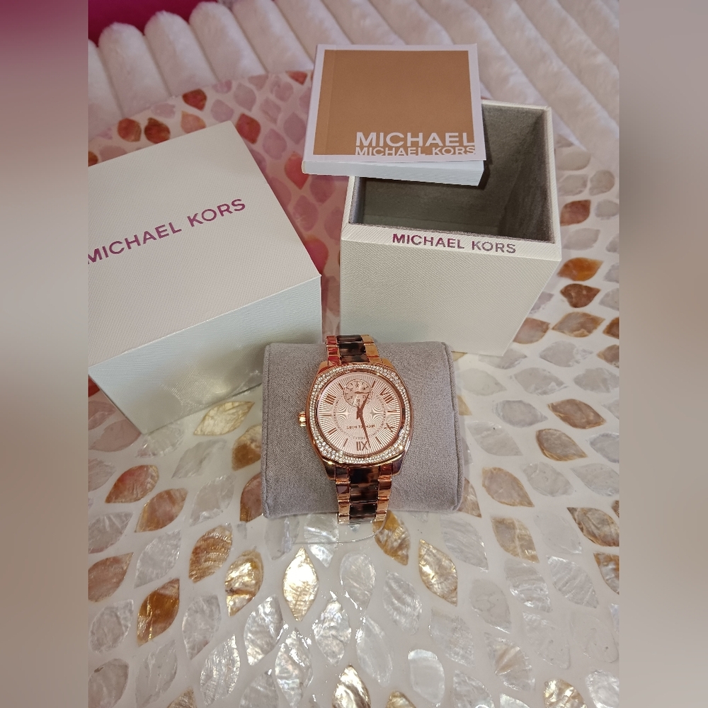 Michael Kors Rose Gold Women's Watch with Crystal Accents